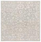Safavieh Abstract 6'-0" x 6'-0" Rug in Light Grey / Ivory