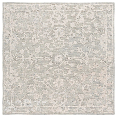 Safavieh Abstract 6'-0" x 6'-0" Rug in Light Grey / Ivory
