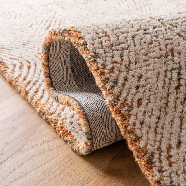 Safavieh Abstract Abt340P Ivory/Rust Rug.