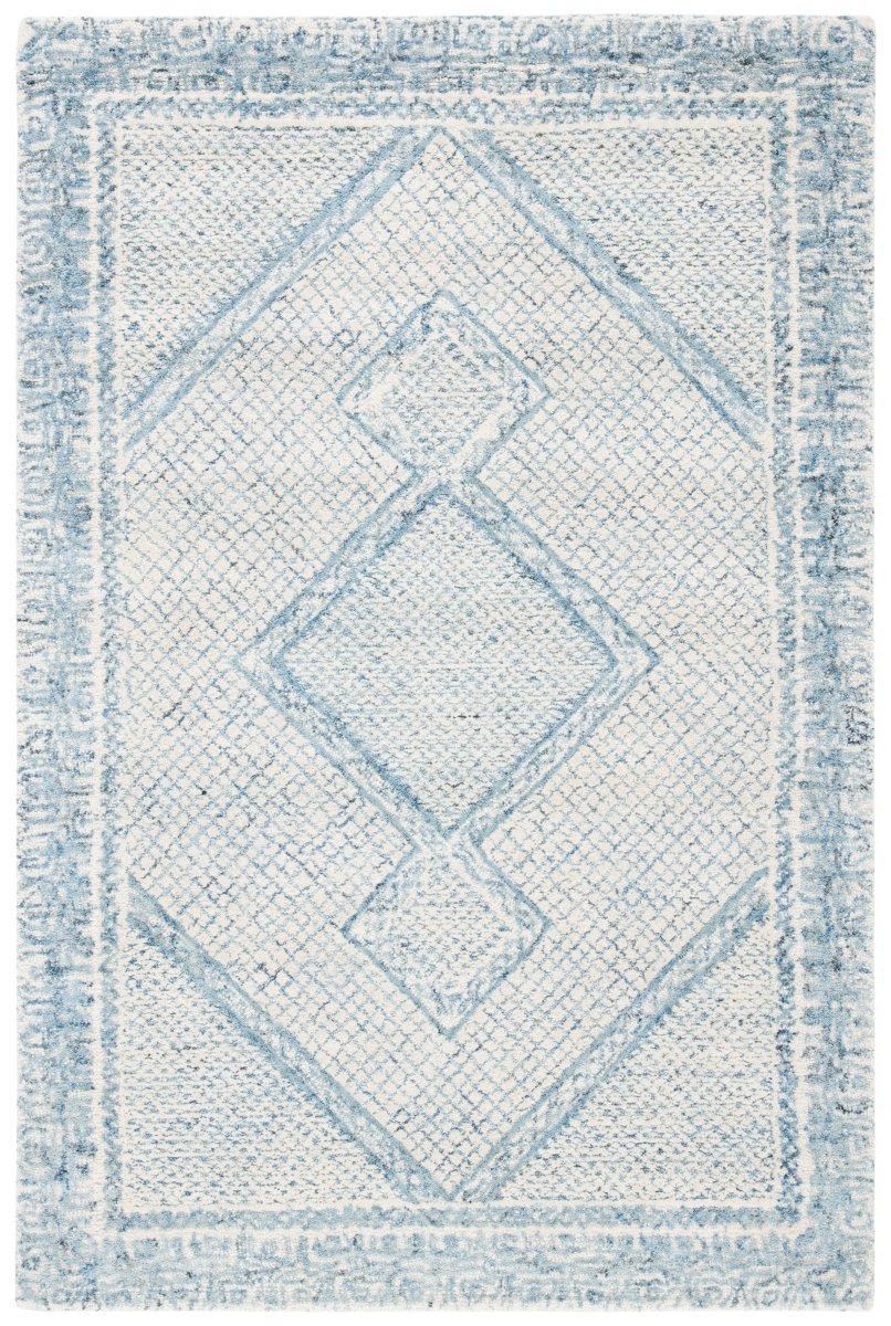Safavieh Abstract Abt345M Ivory/Blue Rugs.