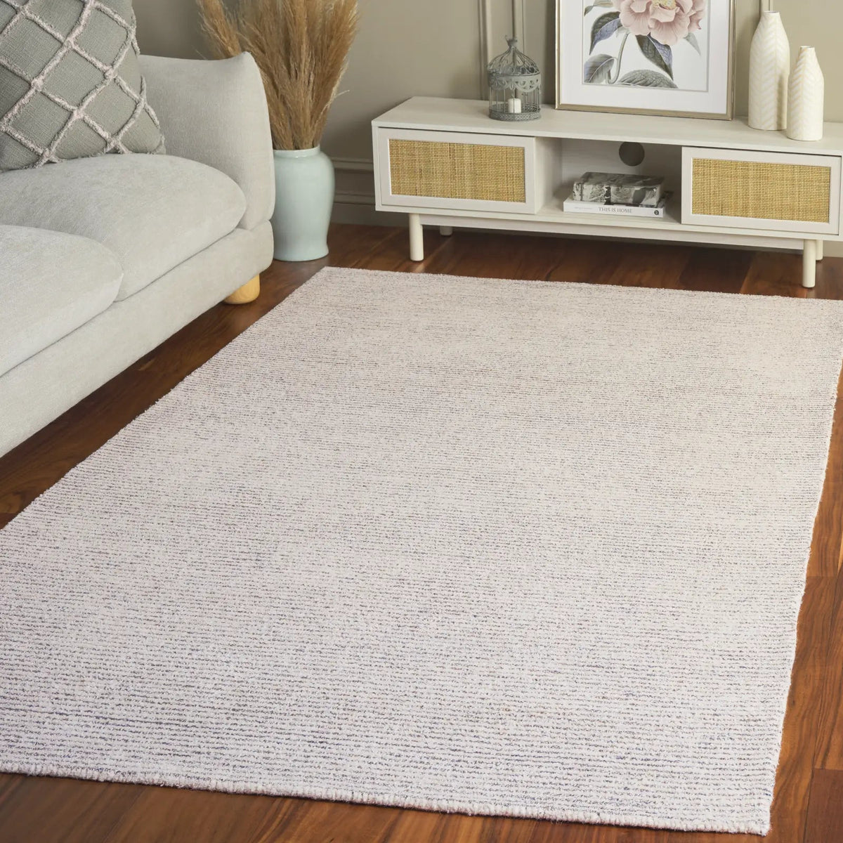 Safavieh Abstract 4'-0" x 6'-0" Rug in Silver / Taupe
