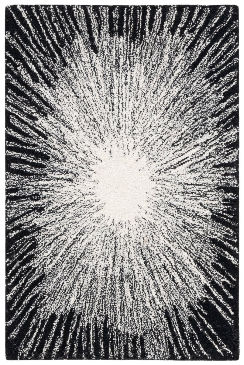 Safavieh Abstract Abt375Z Ivory/Black Rug.