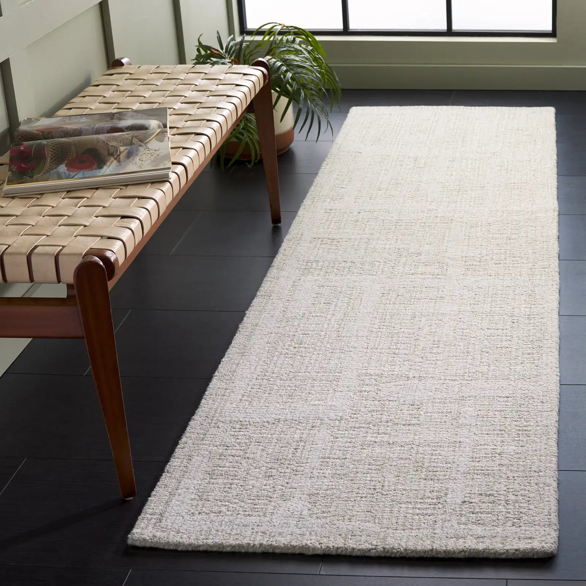 Safavieh Abstract 2'-3" x 8'-0" Rug in Sage Green / Ivory