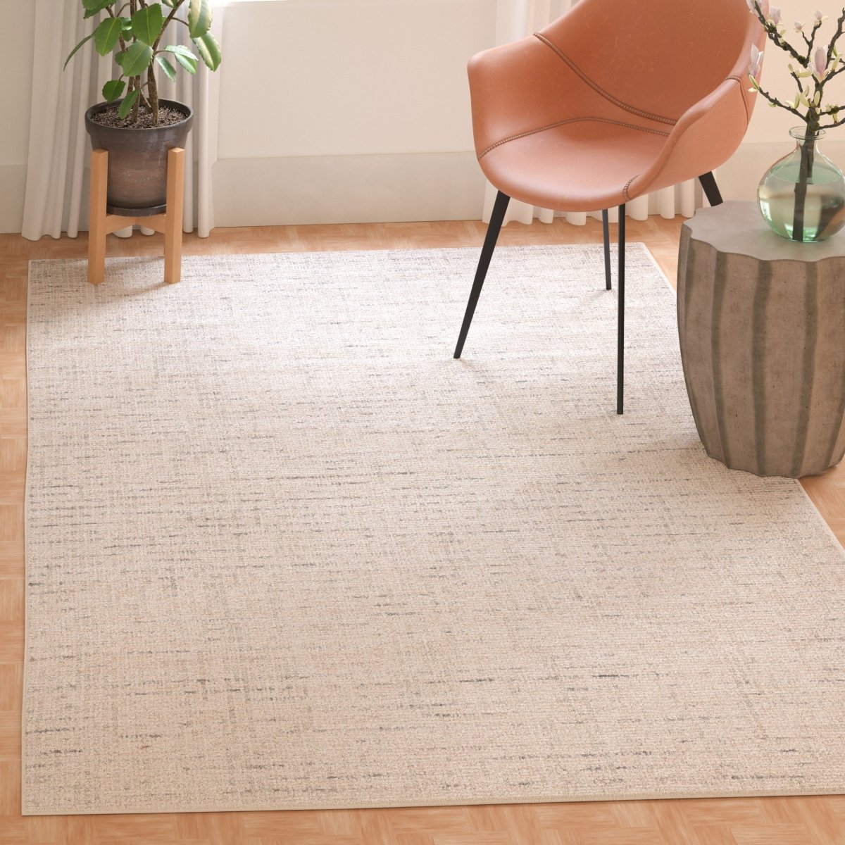 Safavieh Abstract Abt468K Ivory/Light Grey Rug.