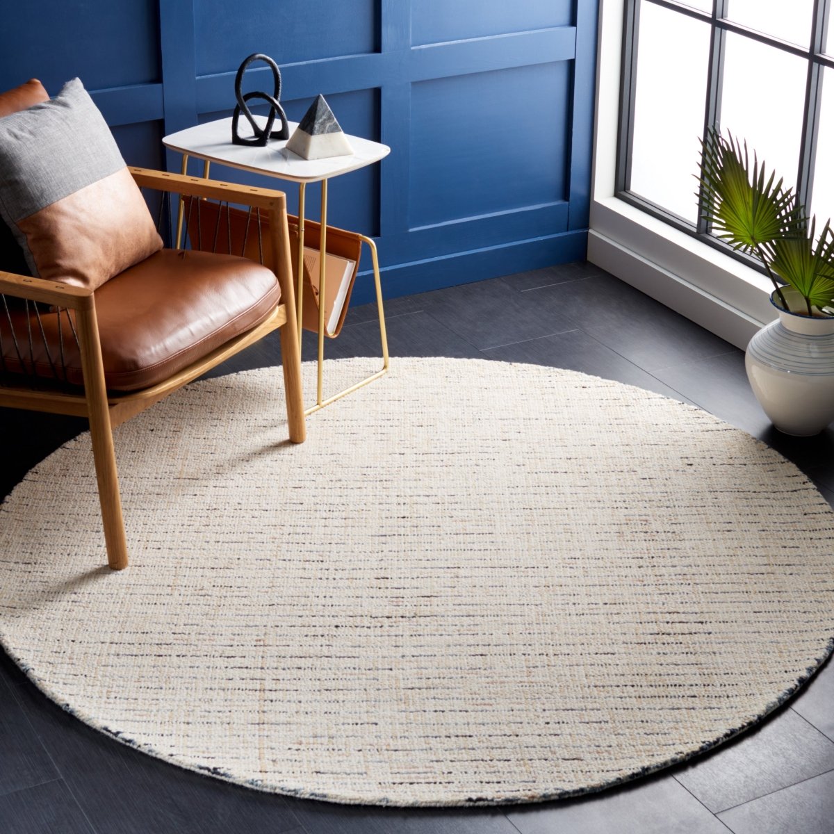 Safavieh Abstract Abt468M Ivory/Blue Rug.