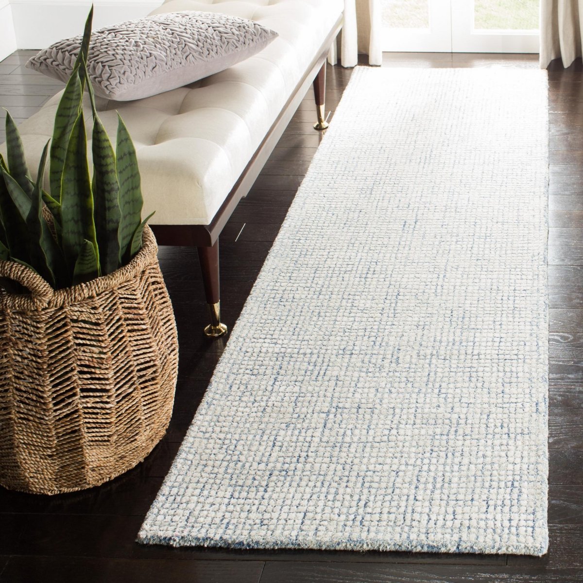 Safavieh Abstract Abt470M Ivory/Blue Rugs.
