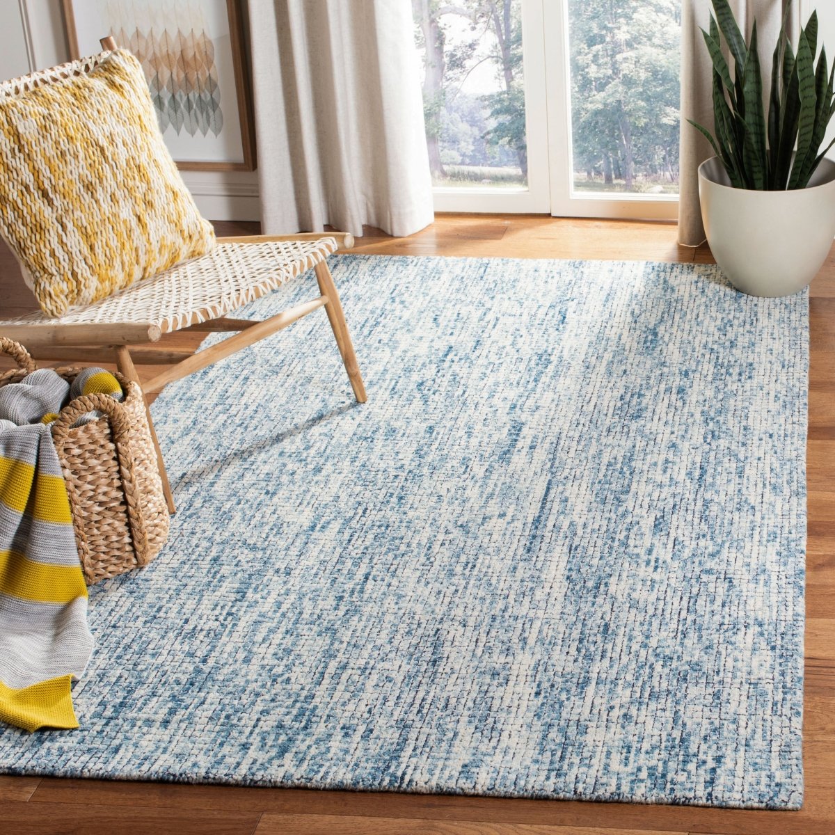 Safavieh Abstract Abt473M Ivory/Navy Rugs.