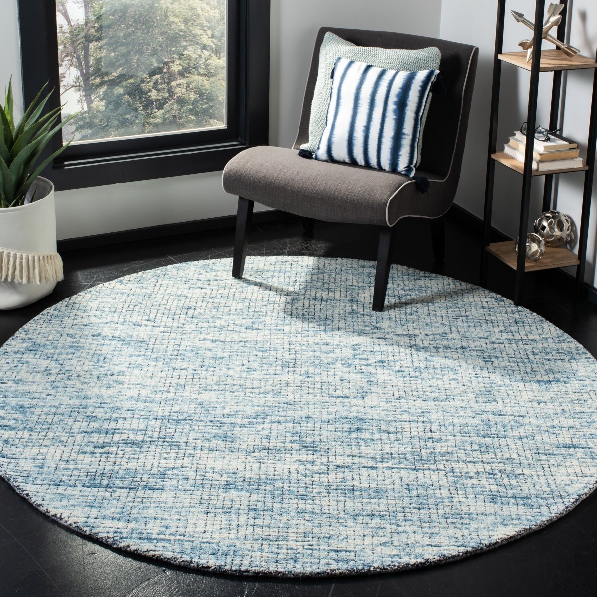 Safavieh Abstract Abt473M Ivory/Navy Rugs.