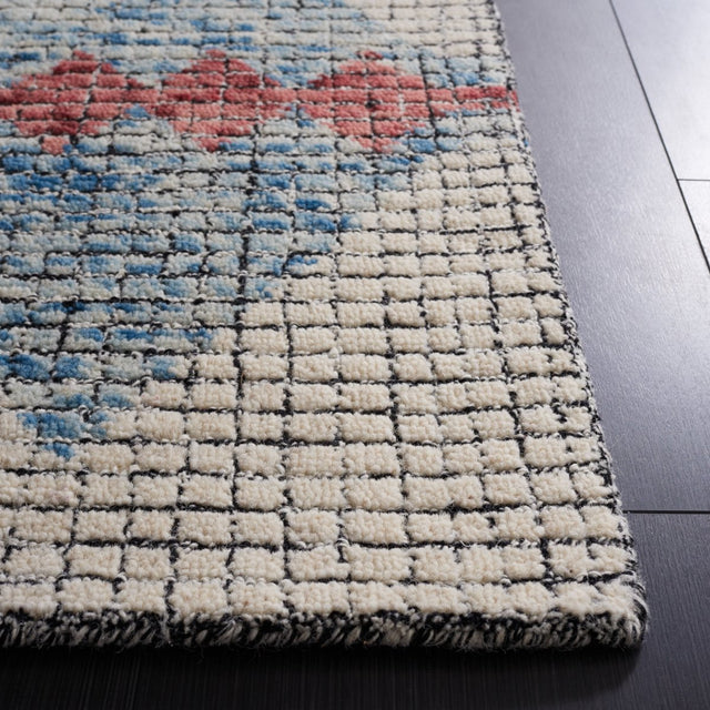 Safavieh Abstract Abt479M Ivory/Blue Rug.