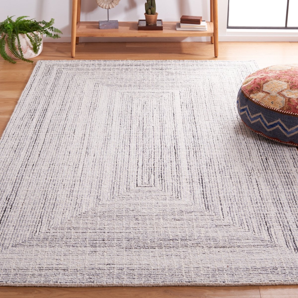 Safavieh Abstract Abt480Z Black/Ivory Rug.