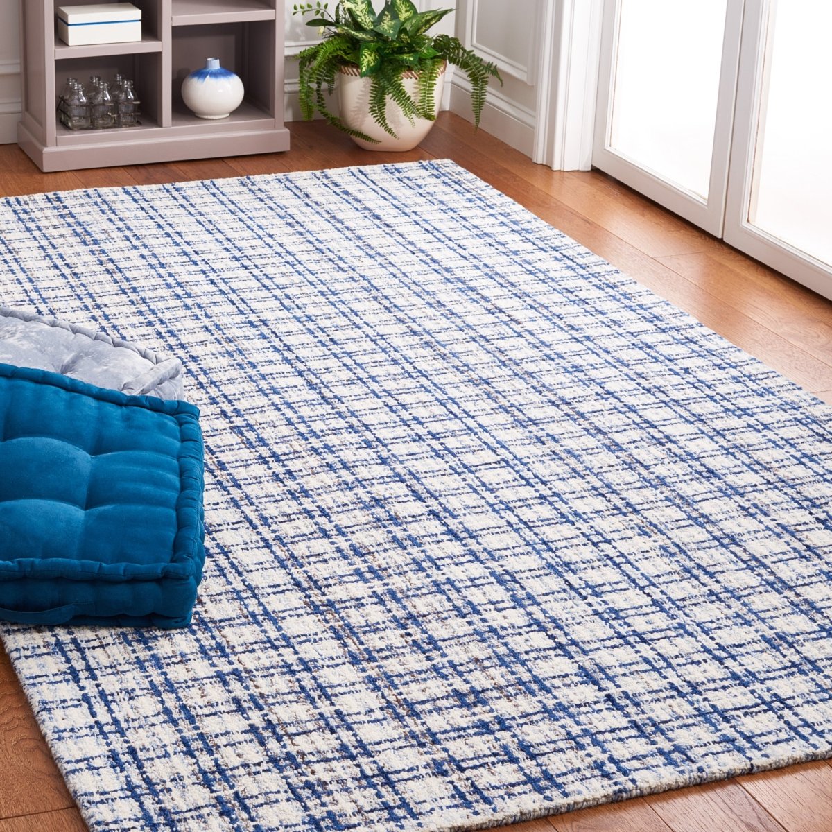 Safavieh Abstract Abt485M Blue/Ivory Rug.