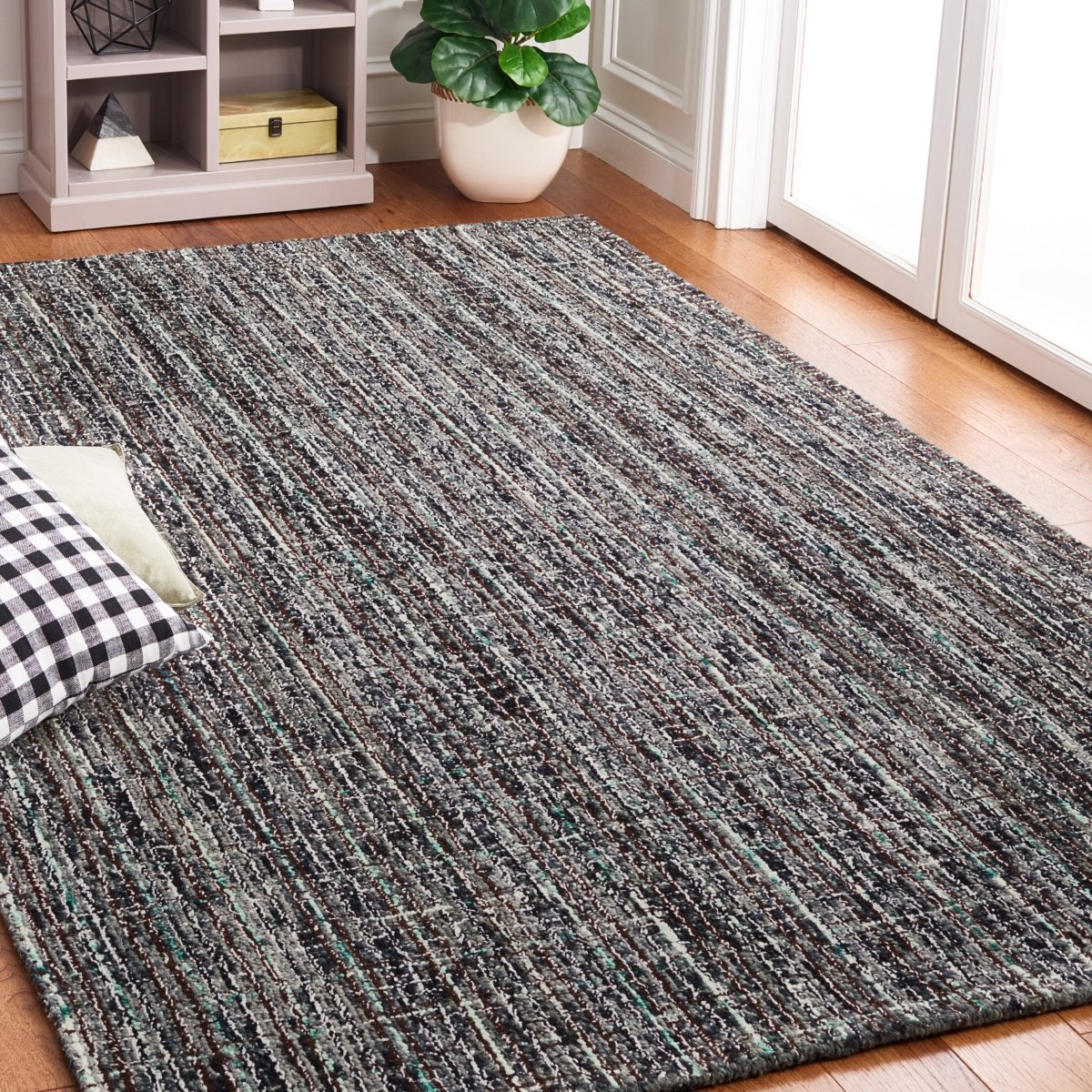 Safavieh Abstract Abt487F Dark Grey/Brown Rug.