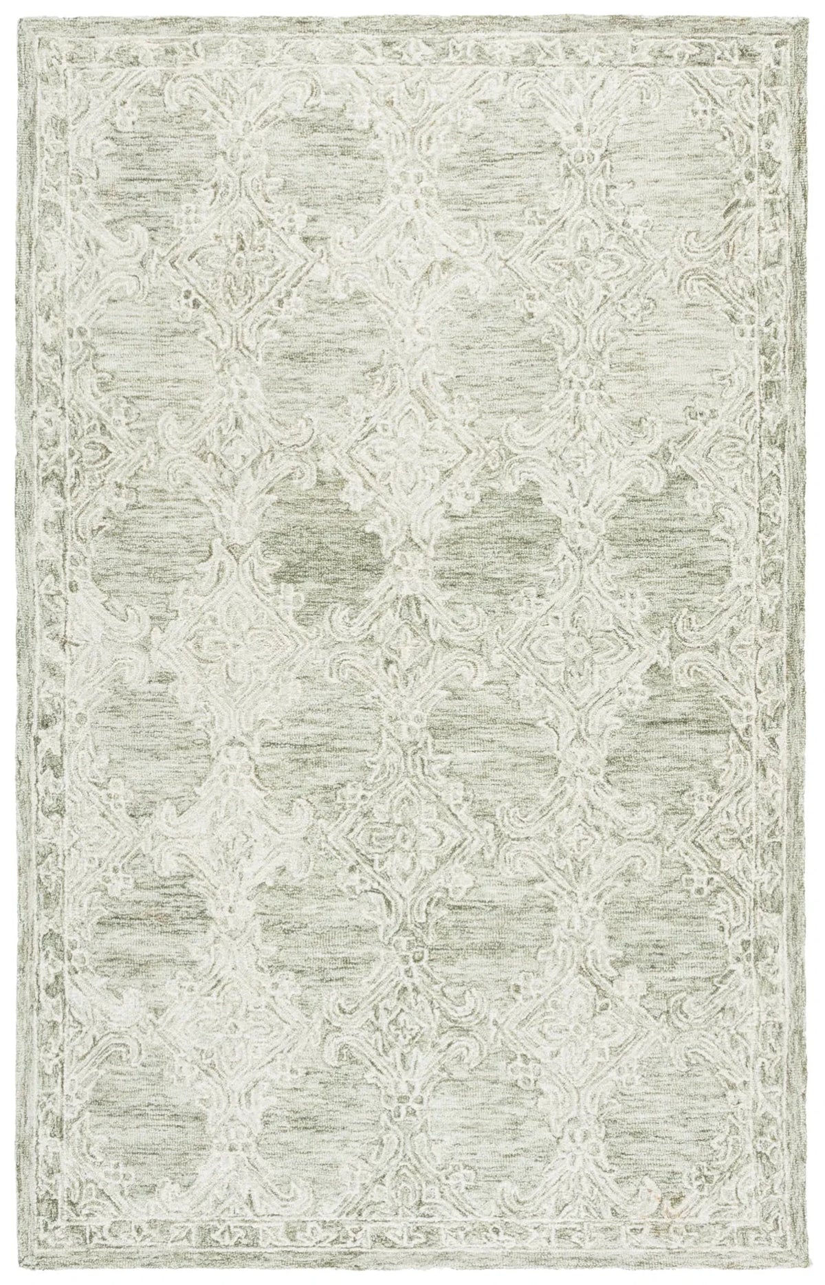 Safavieh Abstract 4'-0" x 6'-0" Rug in Green / Ivory