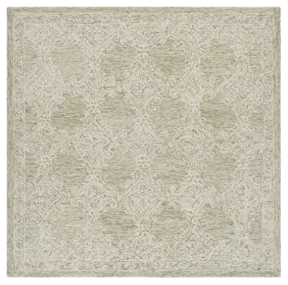 Safavieh Abstract 6'-0" x 6'-0" Rug in Green / Ivory