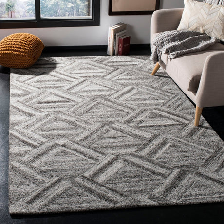 Safavieh Abstract Abt607F Grey/Black Rug.