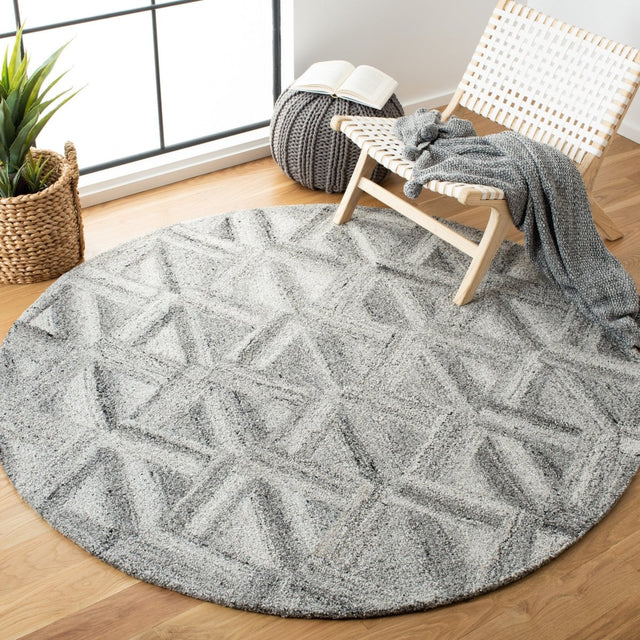 Safavieh Abstract Abt607F Grey/Black Rug.