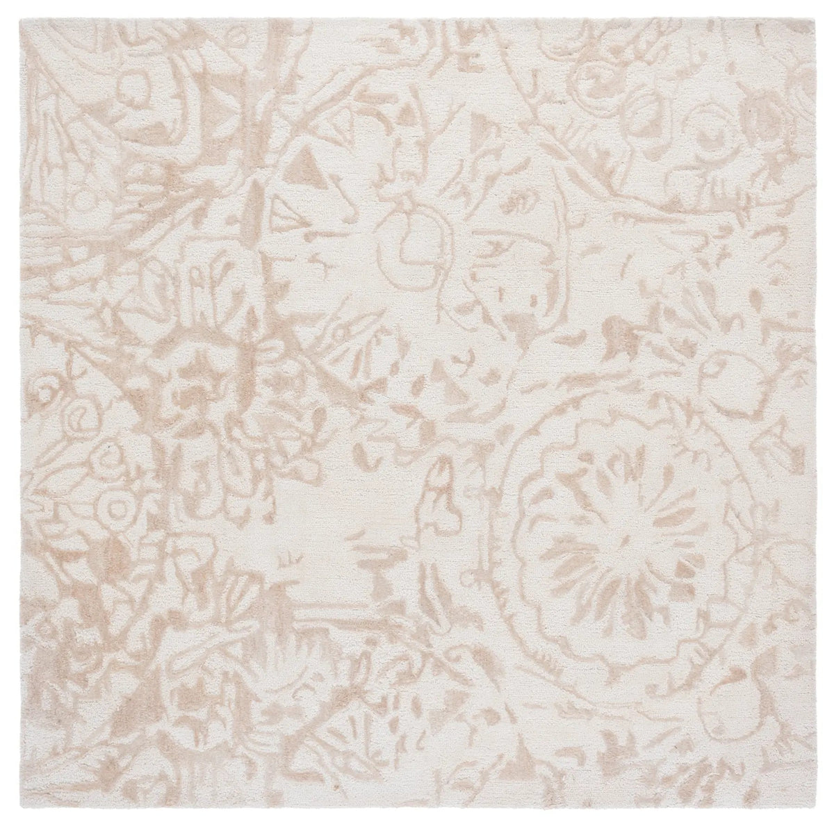 Safavieh Abstract 6'-0" x 6'-0" Rug in Beige / Ivory