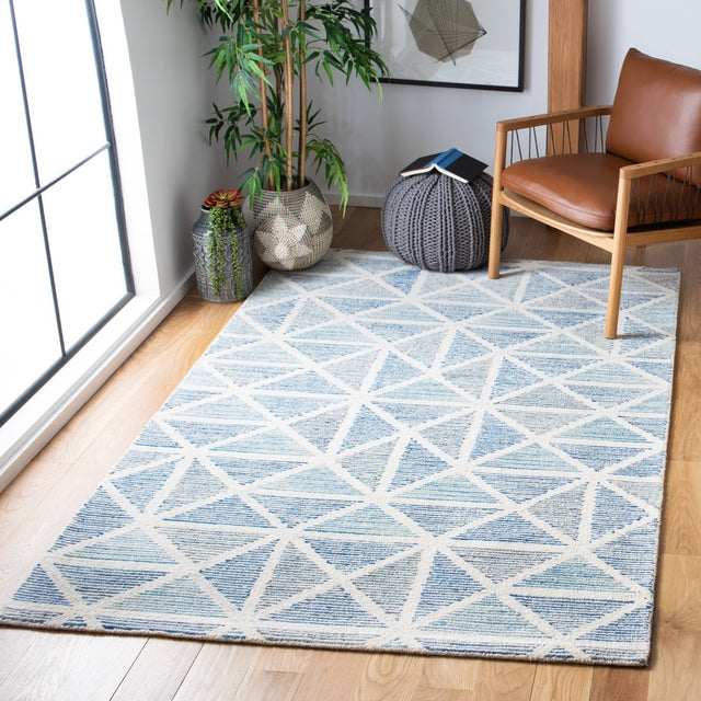 Safavieh Abstract Abt655A Ivory/Blue Rugs.
