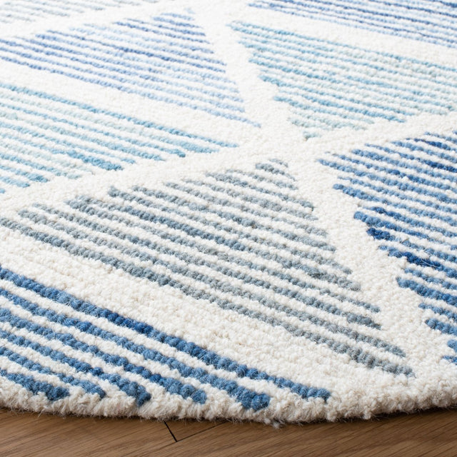 Safavieh Abstract Abt655A Ivory/Blue Rugs.