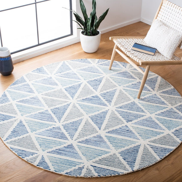Safavieh Abstract Abt655A Ivory/Blue Rugs.