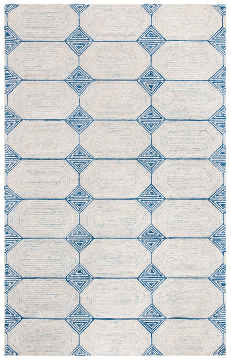 Safavieh Abstract Abt658A Ivory/Blue Rugs.