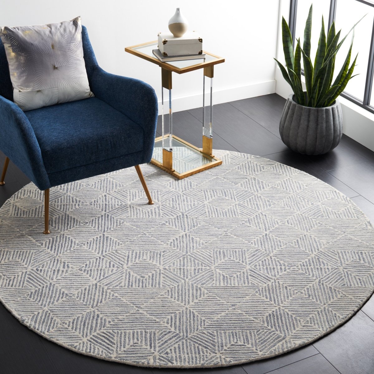 Safavieh Abstract Abt763F Grey/Ivory Rug.