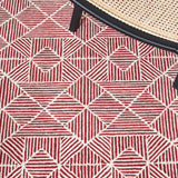 Safavieh Abstract Abt763Q Red/Ivory Rug.