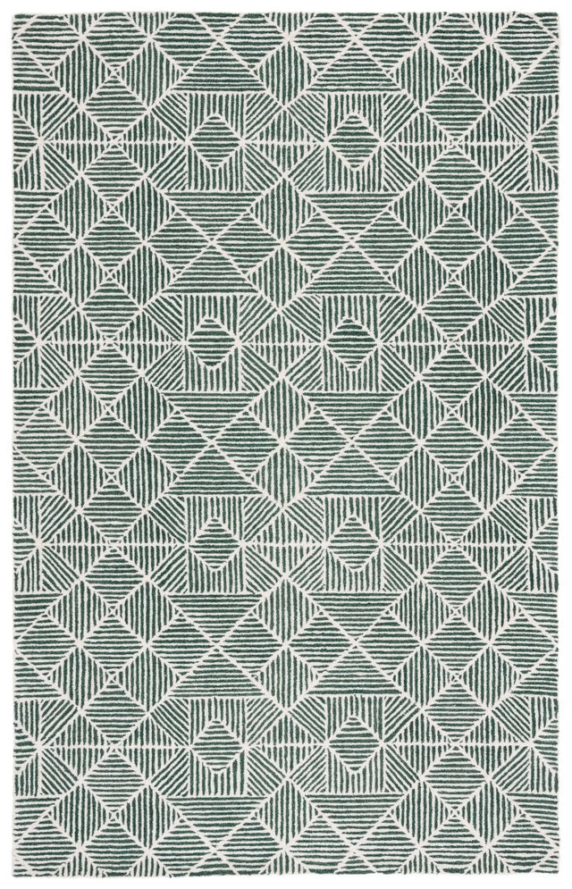 Safavieh Abstract Abt763W Dark Green/Ivory Rug.