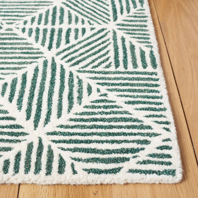 Safavieh Abstract Abt763W Dark Green/Ivory Rug.
