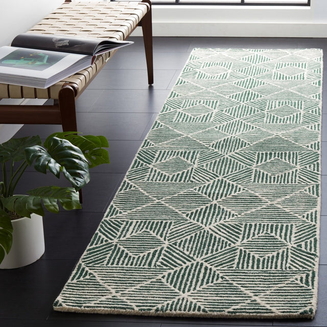 Safavieh Abstract Abt763W Dark Green/Ivory Rug.
