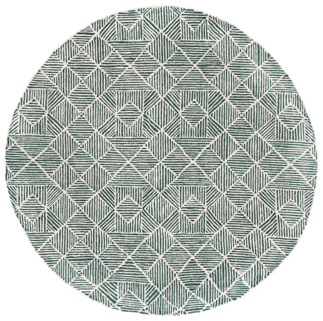 Safavieh Abstract Abt763W Dark Green/Ivory Rug.