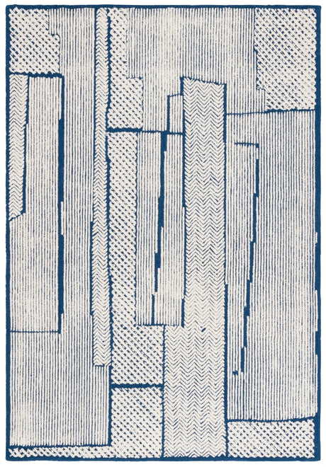 Safavieh Abstract 4'-0" x 6'-0" Rug in Ivory / Navy
