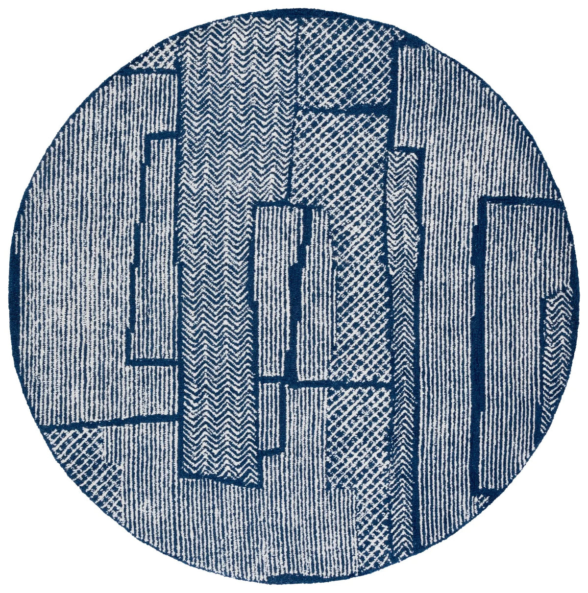 Safavieh Abstract 6'-0" x 6'-0" Rug in Ivory / Navy