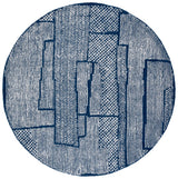Safavieh Abstract 6'-0" x 6'-0" Rug in Ivory / Navy