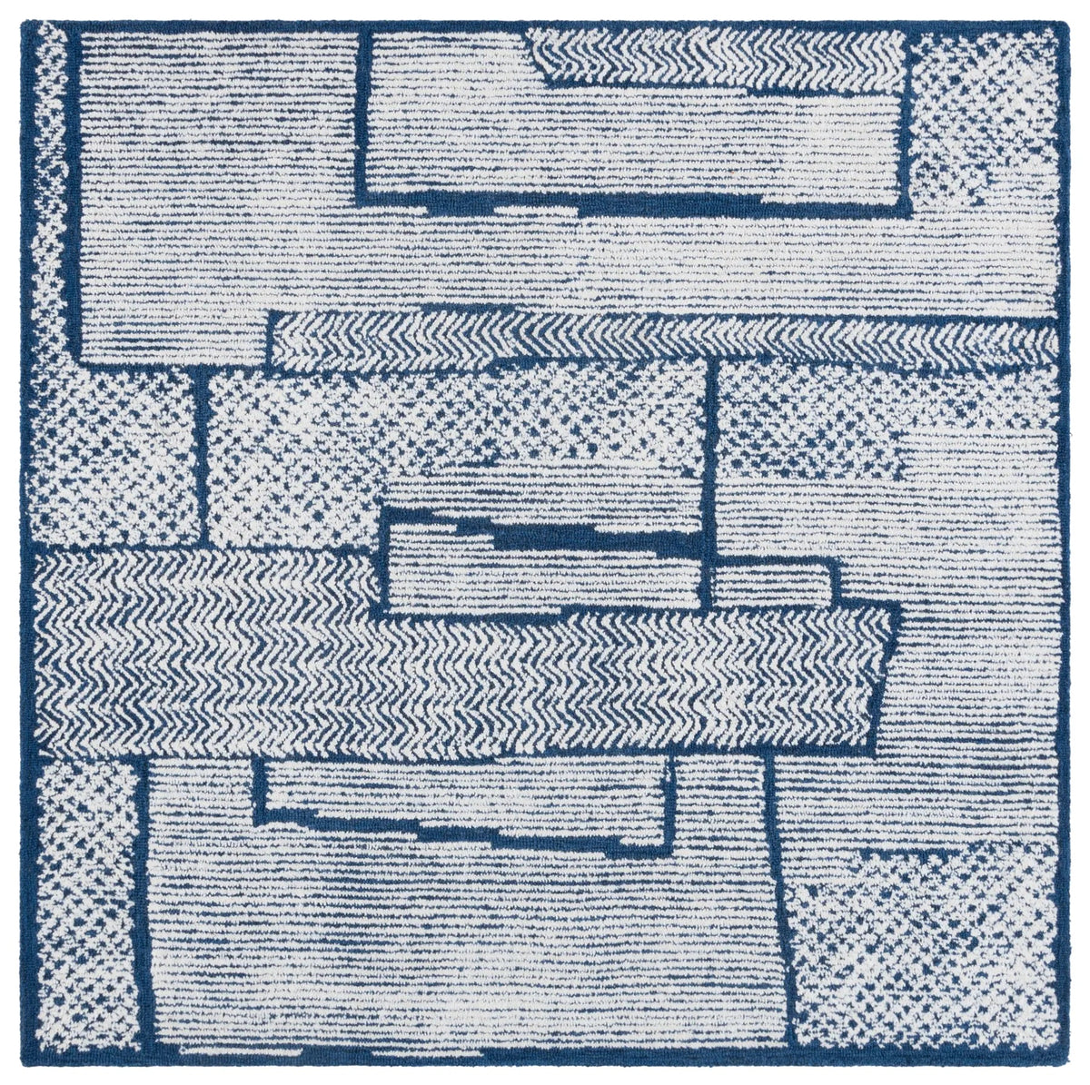 Safavieh Abstract 6'-0" x 6'-0" Rug in Ivory / Navy
