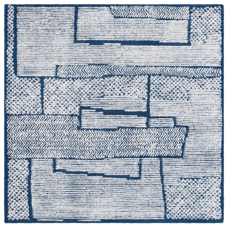 Safavieh Abstract 6'-0" x 6'-0" Rug in Ivory / Navy