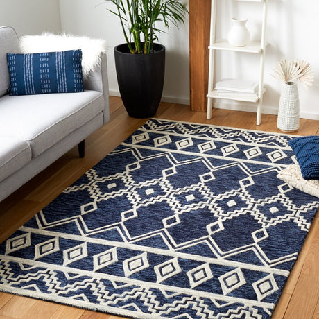 Safavieh Abstract Abt851N Navy/Ivory Rugs.