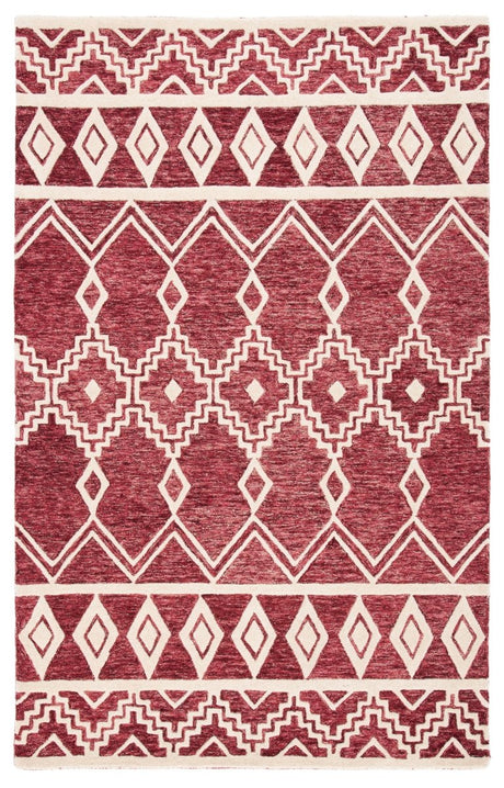 Safavieh Abstract Abt851Q Red/Ivory Rug.