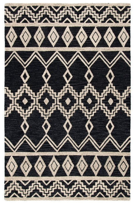 Safavieh Abstract Abt851Z Black/Ivory Rugs.