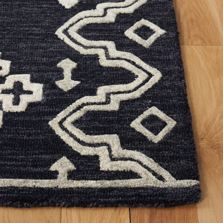 Safavieh Abstract Abt852Z Black/Ivory Rug.