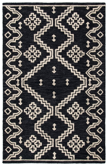 Safavieh Abstract Abt852Z Black/Ivory Rug.