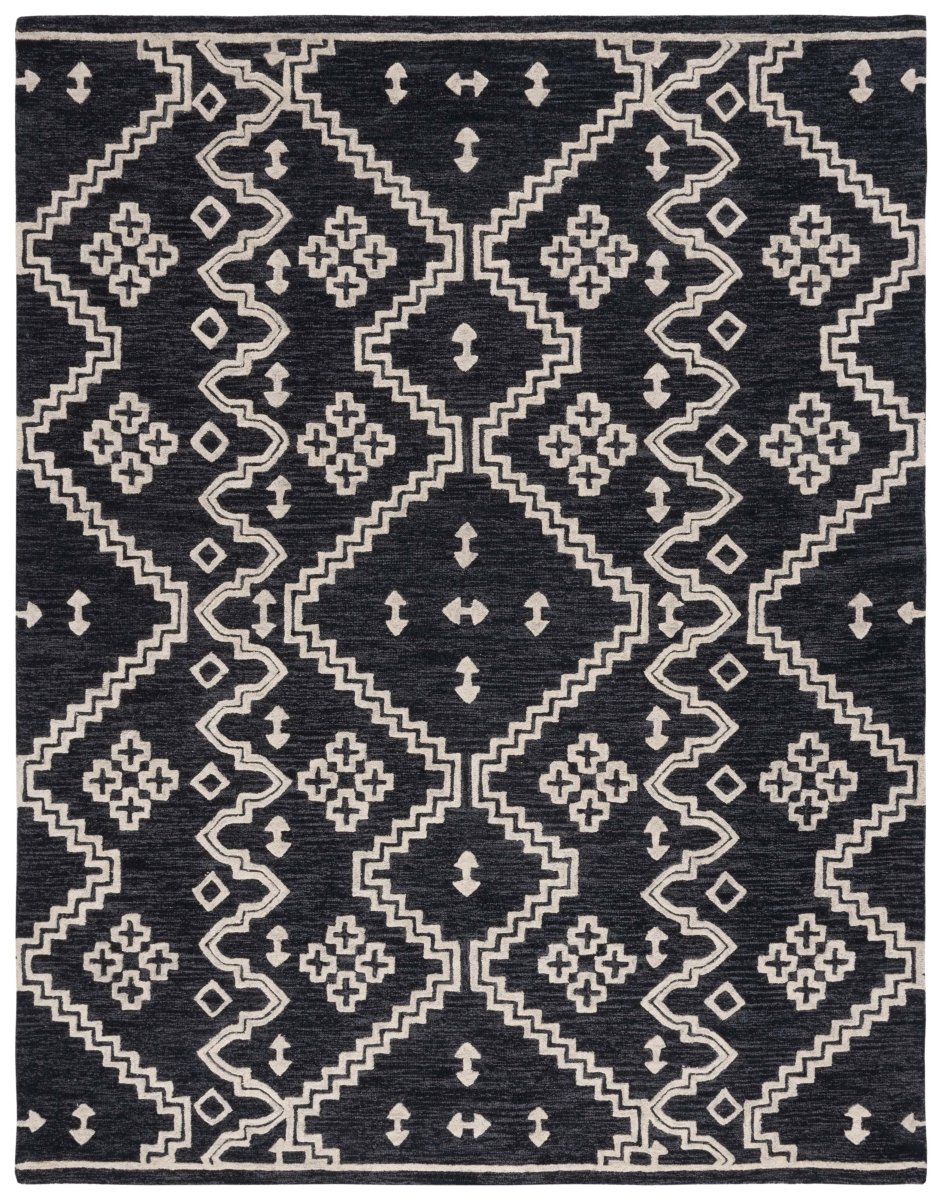 Safavieh Abstract Abt852Z Black/Ivory Rug.