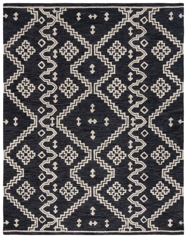 Safavieh Abstract Abt852Z Black/Ivory Rug.