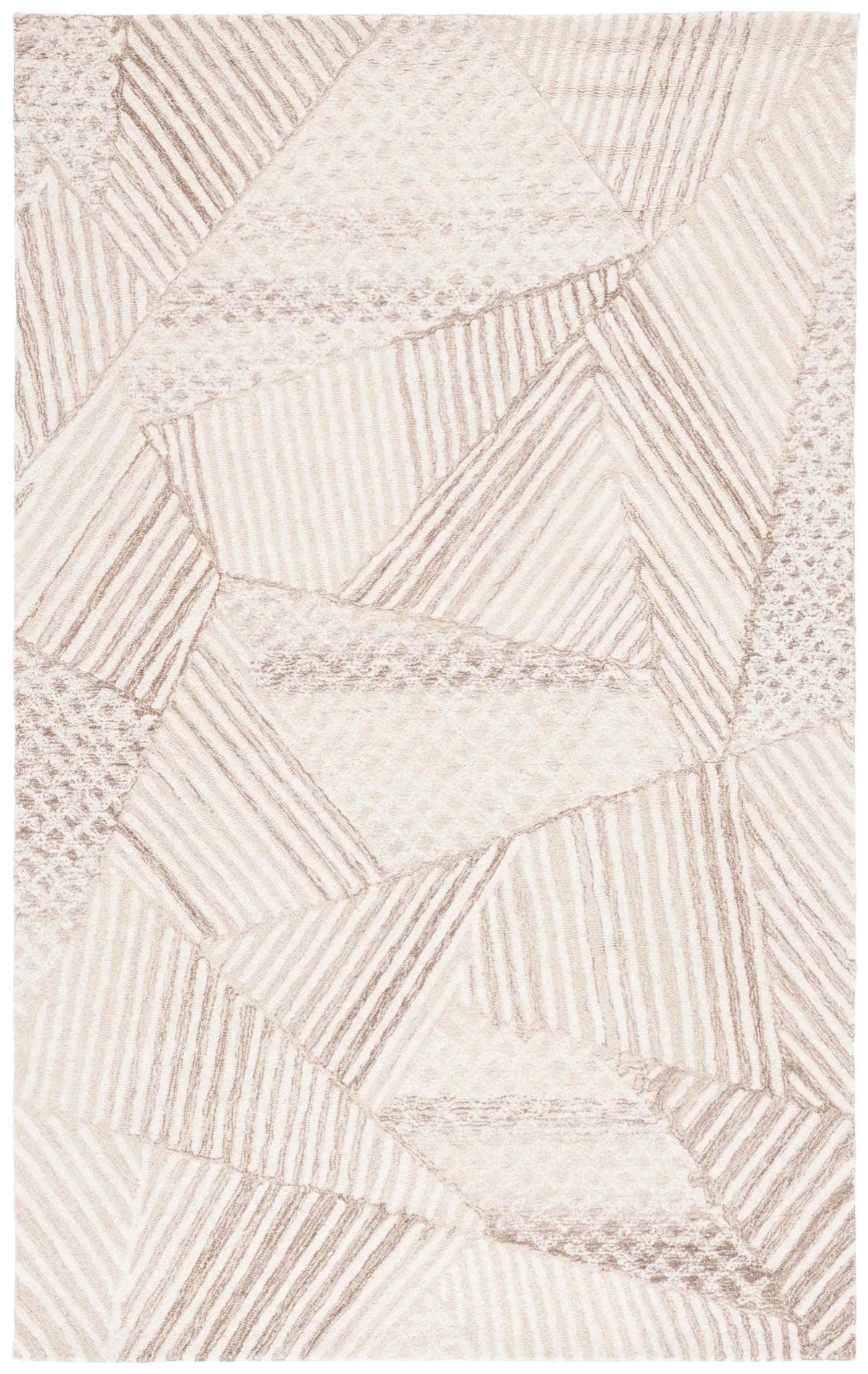 Safavieh Abstract 4'-0" x 6'-0" Rug in Ivory / Light Brown