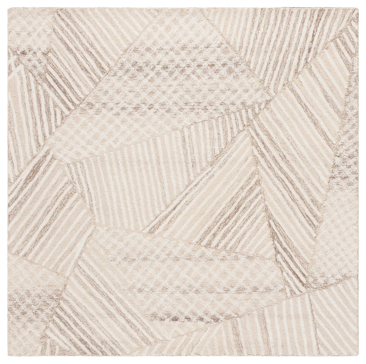 Safavieh Abstract 6'-0" x 6'-0" Rug in Ivory / Light Brown