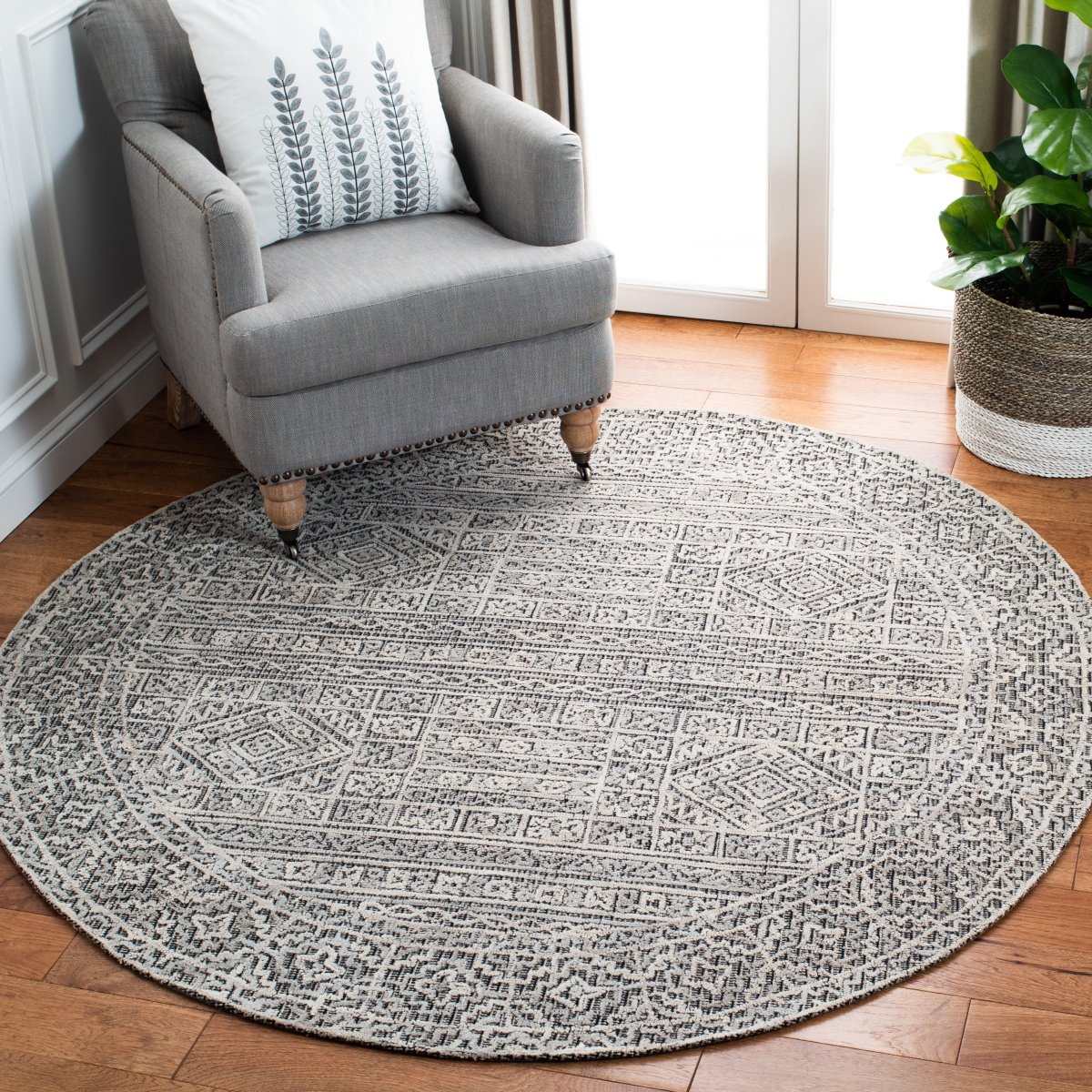 Safavieh Abstract Abt967F Grey/Black Rugs.