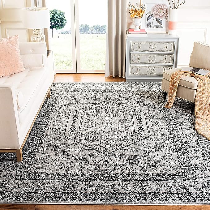 Safavieh Adirondack Adr108A Silver/Black Rug.
