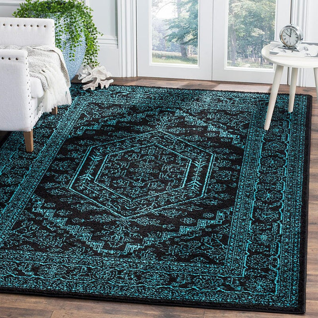 Safavieh Adirondack Adr108K Black / Teal Rugs.