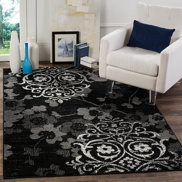 Safavieh Adirondack Adr114A Black/Silver Rug.