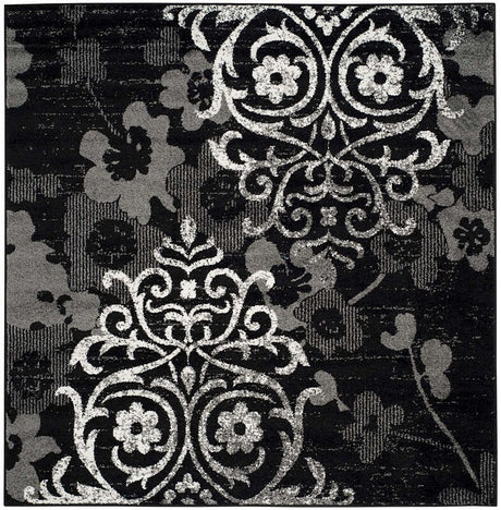 Safavieh Adirondack Adr114A Black/Silver Rug - Safavieh - adr114a - 4sq